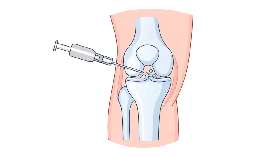 Diagram of regenerative injection into a joint